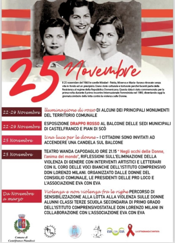 25 novembre 2023 - Giornata della lotta contro la violenza sulle donne