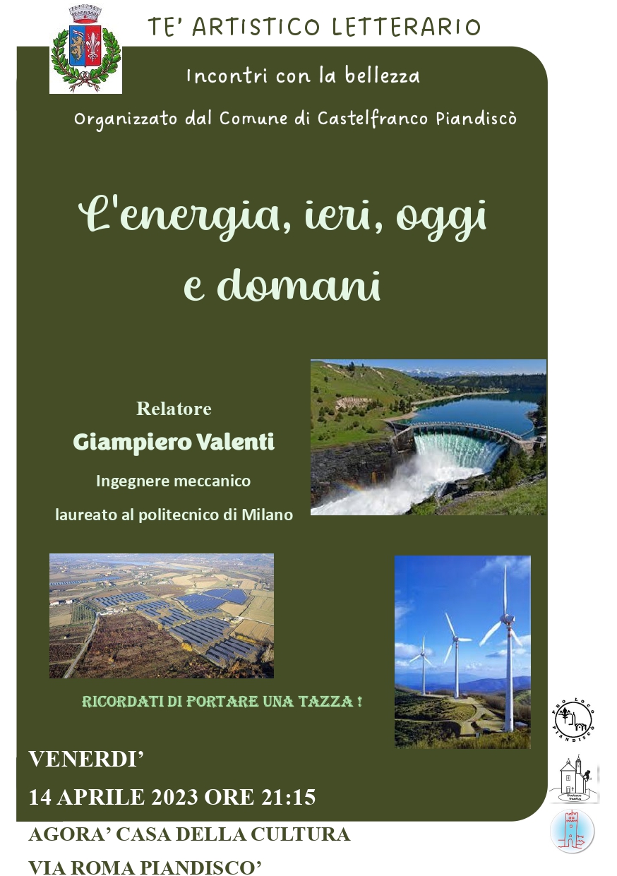 L'energia: ieri, oggi e domani - Tè artistico letterario 14/04/2023