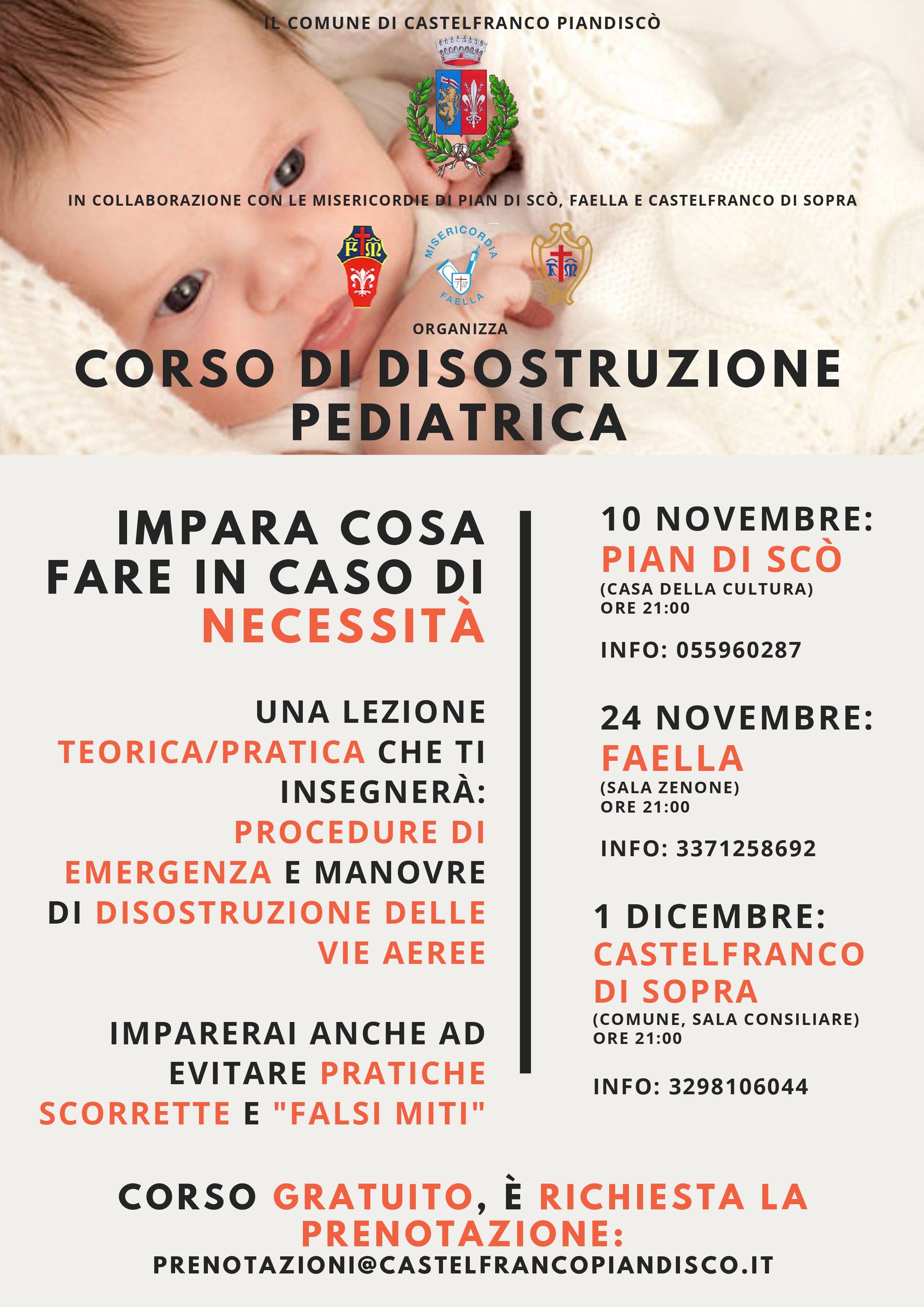 Corsi di disostruzione pediatrica