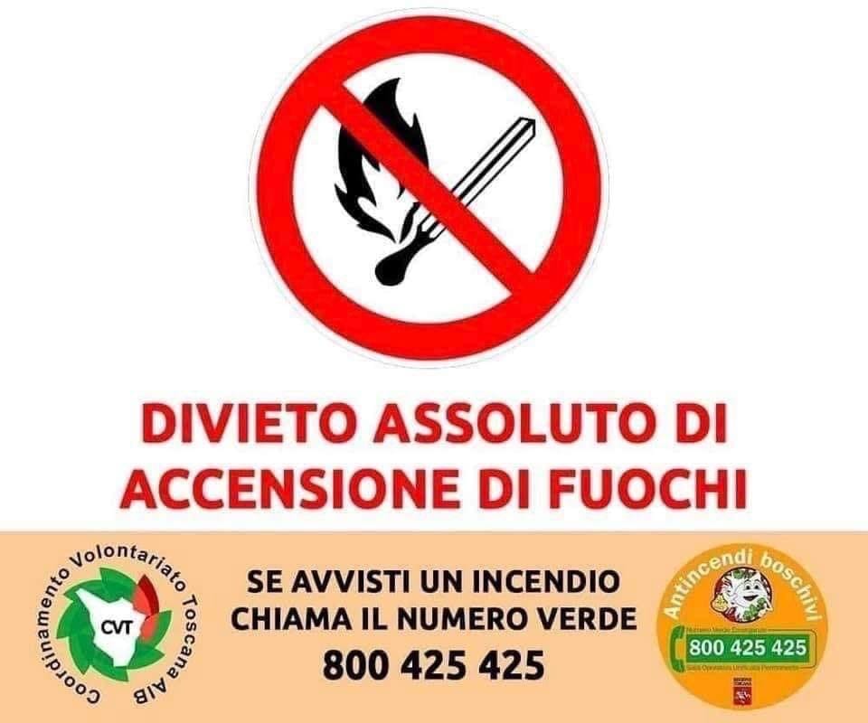 Divieto assoluto di accensione fuochi