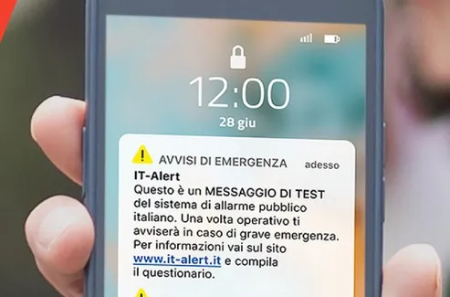 28 Giugno - Test di prova del sistema IT-ALERT