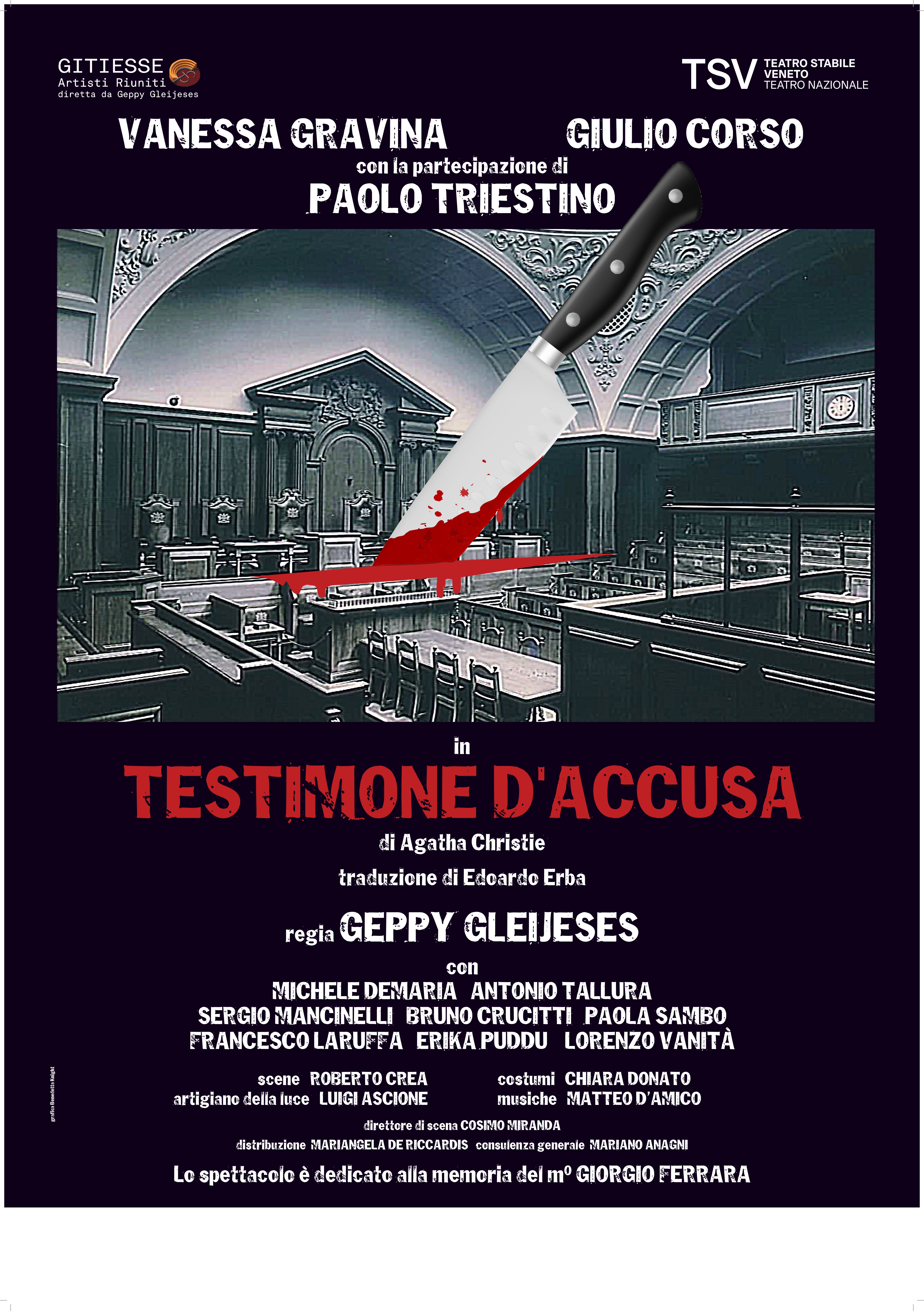 Lunedì 04/12 - "Testimone d'accusa"