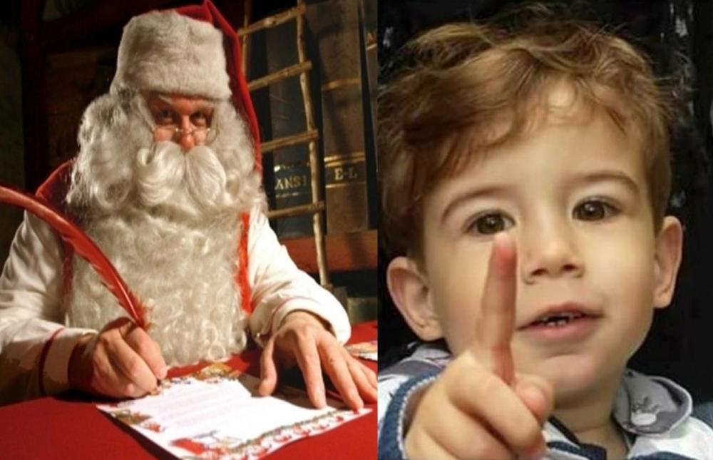 Babbo Natale scende dal cielo per il piccolo Diego