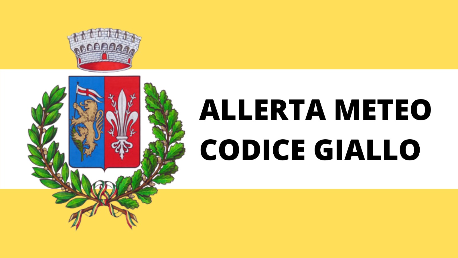 Attivato stato di vigilanza meteo CODICE GIALLO