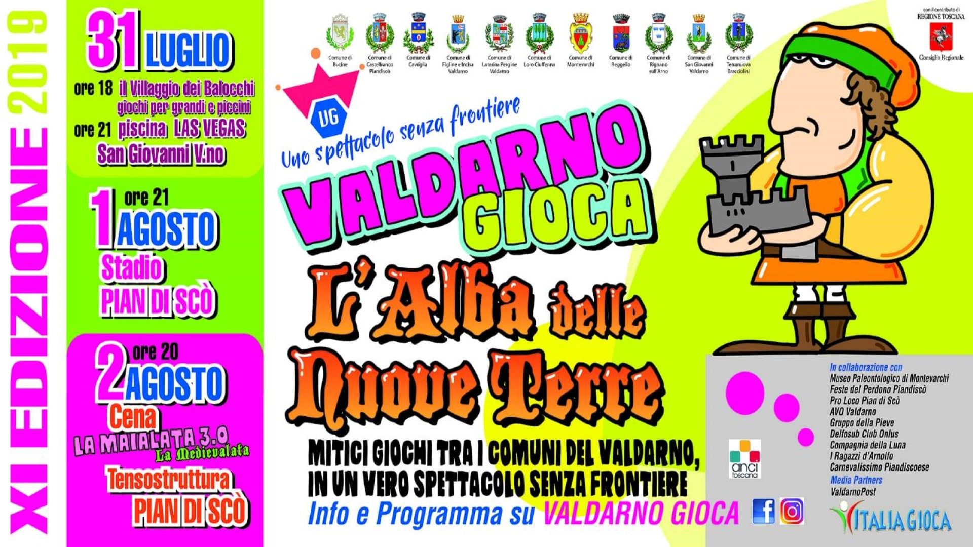 “Valdarno Gioca 2019”: in bocca al lupo ai nostri ragazzi